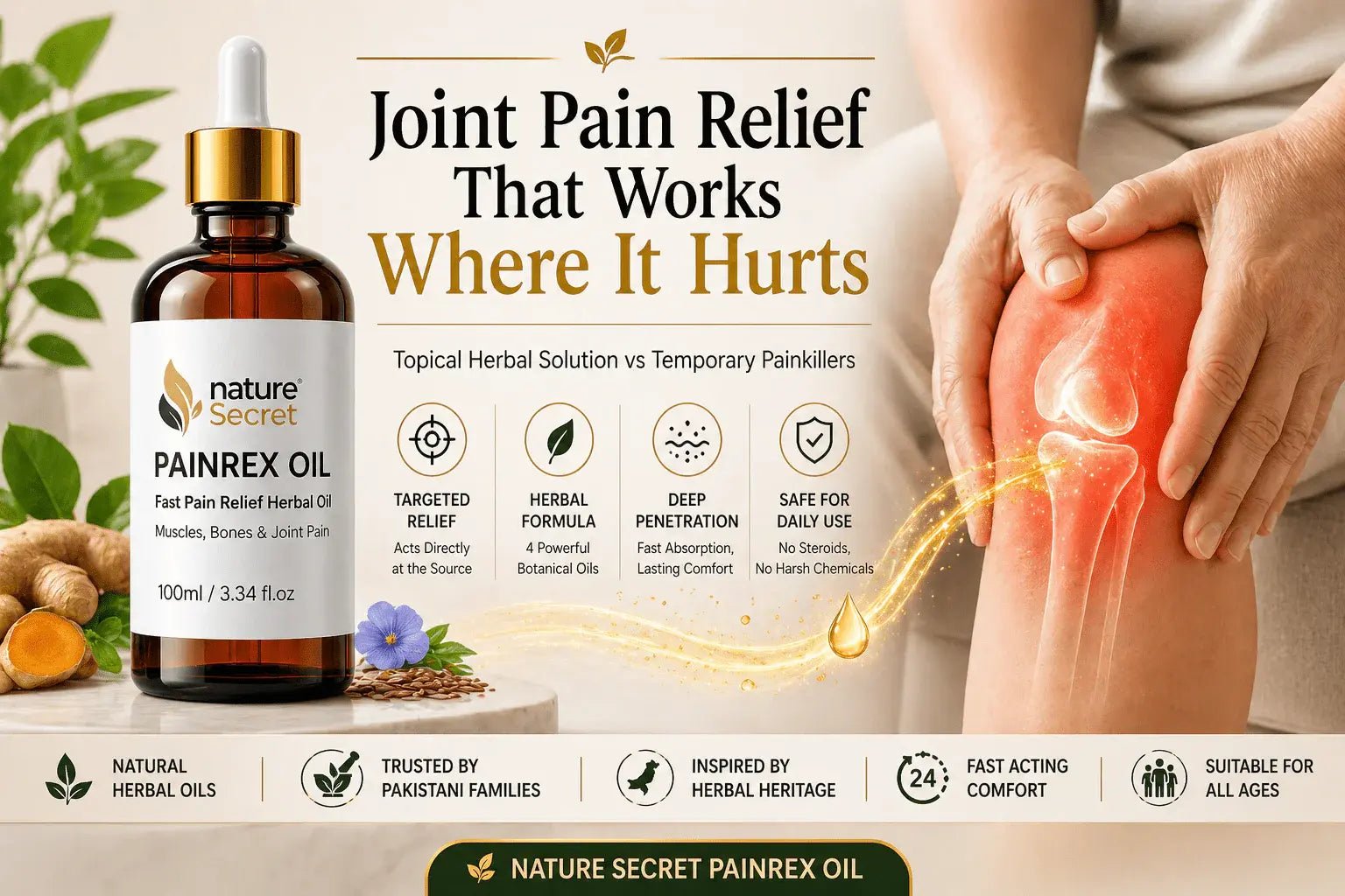 Why Painrex Oil Works Faster Than Pain Relief Tablets — The Science of Topical Herbal Relief - Nature Secret