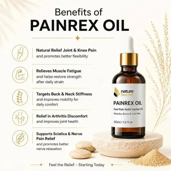 Nature Secret Painrex Oil | Fast Acting Relief for Muscle, Back & Joint Pain - Nature Secret
